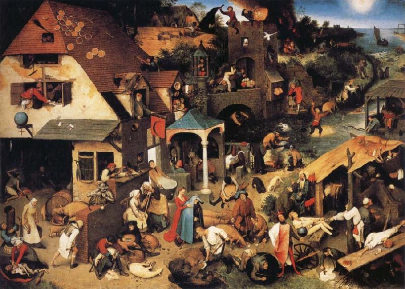BRUEGHEL, Pieter the Younger Netherlandish Proverbs France oil painting art